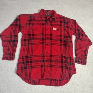 VINTAGE Polo Sportsman Flannel Shirt Red Black Lightweight Boys XL